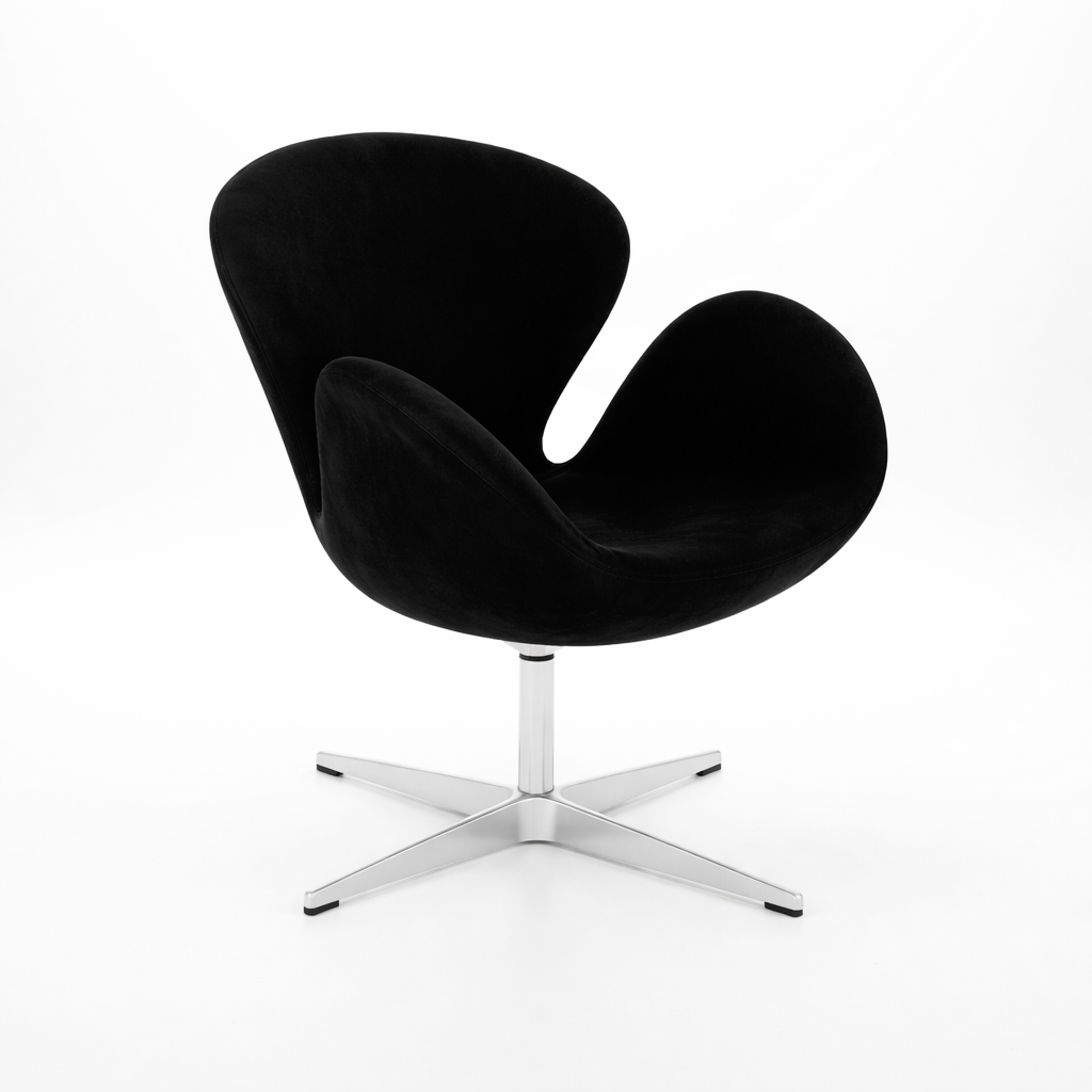 Butaca lounge giratoria de interior con respaldo envolvente Iris