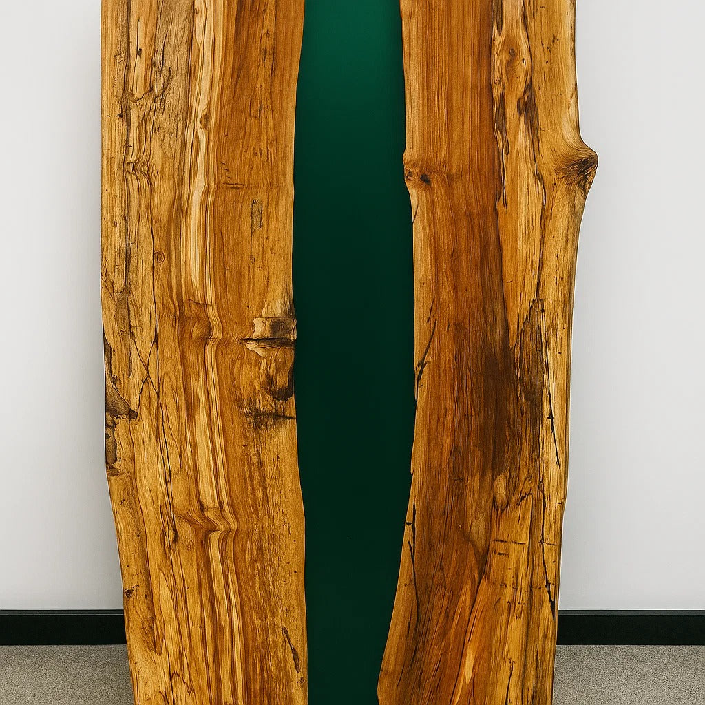 Mesa de Madera con Resina – Hecha a Medida